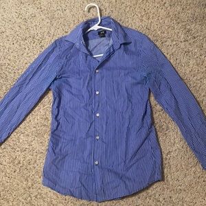 Blue, striped H&M XS work shirt
